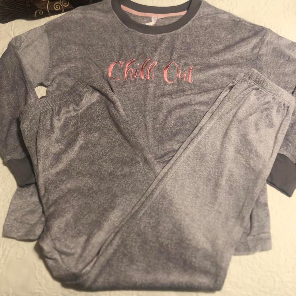Joyspun Matching Sweat Outfit Set, Size Small